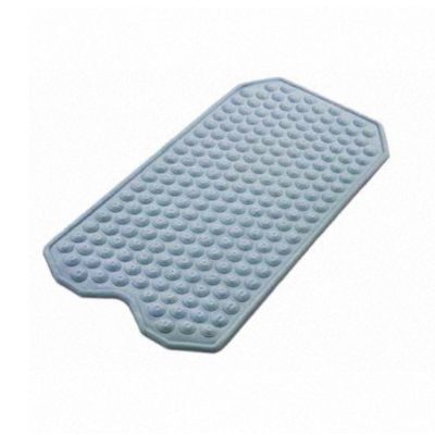 Tapis de bain bleu antidérapant en caoutchouc