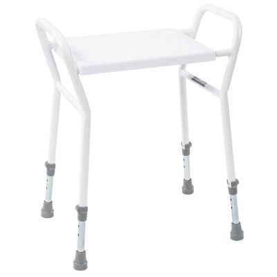 Tabouret de douche réglable avec poignées