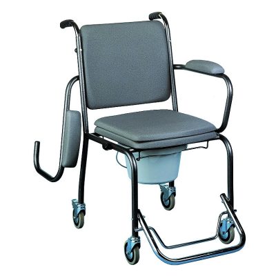 Chaise percée à roulettes GR 52 avec accoudoirs escamotables