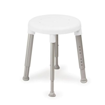 Tabouret de douche rond Easy Etac avec assise blanche antidérapante