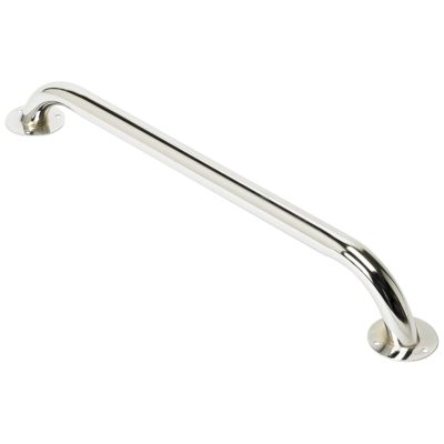 Barre d’appui murale en acier chromé lisse de 90 cm