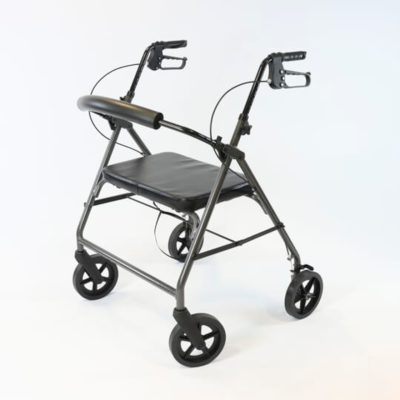 Rollator 4 roues robuste Bariatrique avec assise et panier