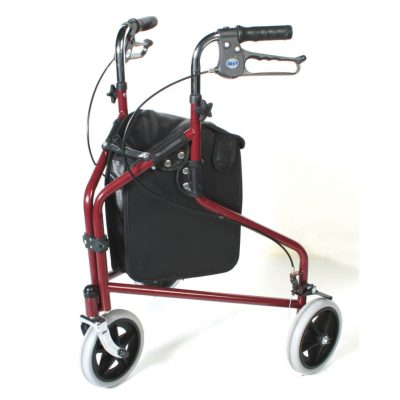 Rollator 3 roues 240 avec cadre en acier et pochette souple