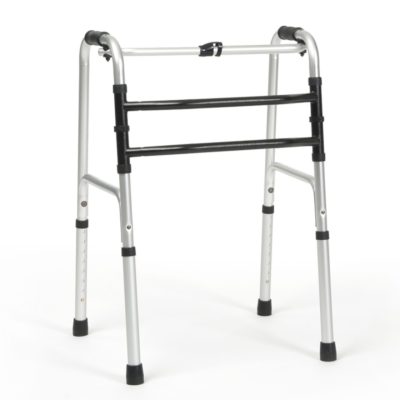 Cadre de marche Lyna 2 en aluminium pliable, adapté aux petits espaces