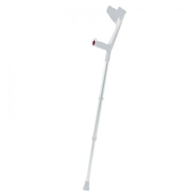 Paire de cannes anglaises grande taille en aluminium anodisé