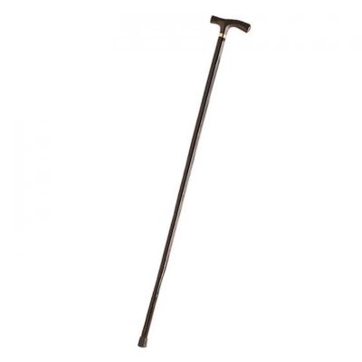 Canne en bois à poignée en T 97.5cm en châtaignier verni