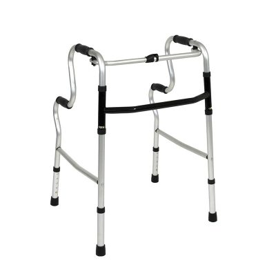 Cadre de marche léger pliable à deux niveaux avec poignées ergonomiques