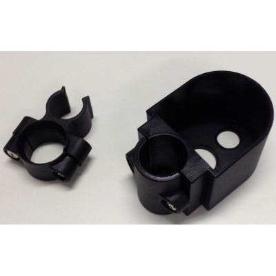 Porte canne pour rollator avec fixation Ã  vis, clip supÃ©rieur et support dâ€™embout