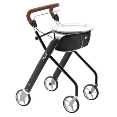 Rollator 4 roues d'intérieur Let's Dream avec plateau amovible et sacoche pratique