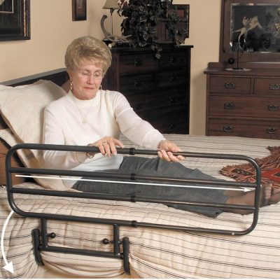 Barrière de lit amovible et réglable fixée sur matelas sans cadre