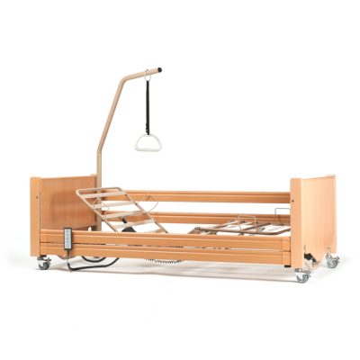 Lit médicalisé Ultra Bas Illico en hêtre avec rails bois continus